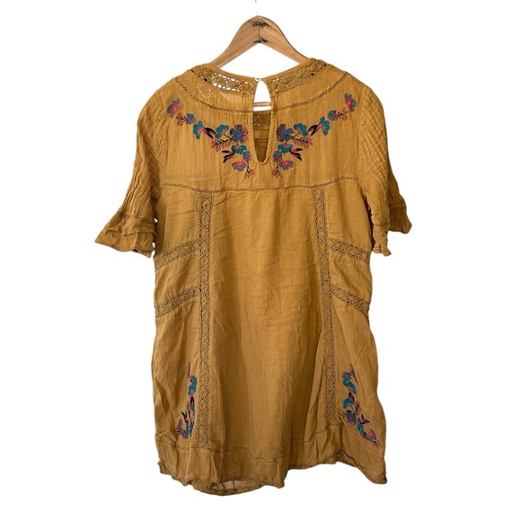 Free People | Women’s Amber Glow Victorian Embroidered mini dress, lined, size S - Picture 4 of 15